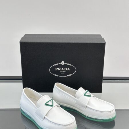 Prada Men's Cushion Cowhide Leather Casual Loafers