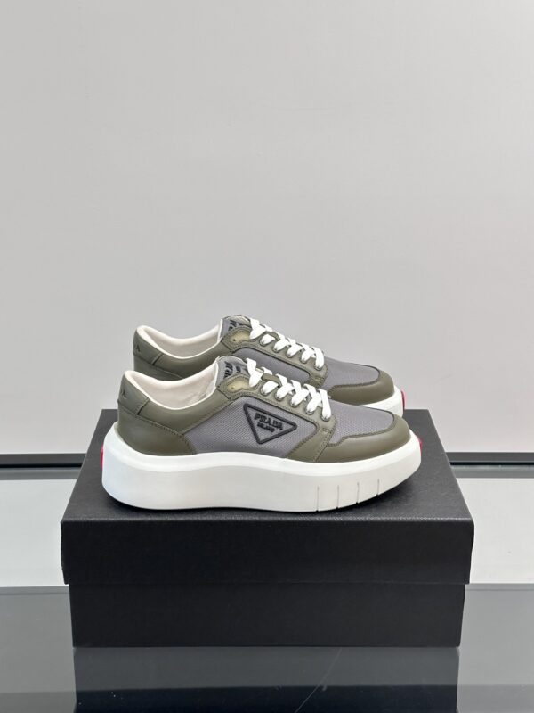 Prada Men's New Soft Cowhide Leather Casual Sports Shoes - Image 2