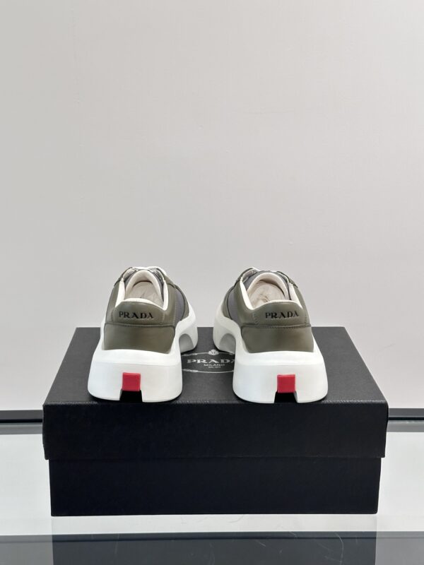Prada Men's New Soft Cowhide Leather Casual Sports Shoes - Image 8