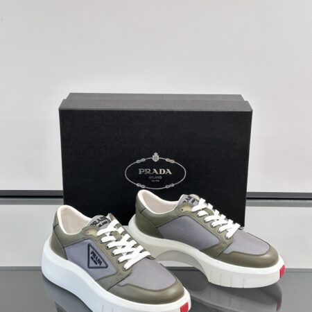Prada Men's New Soft Cowhide Leather Casual Sports Shoes