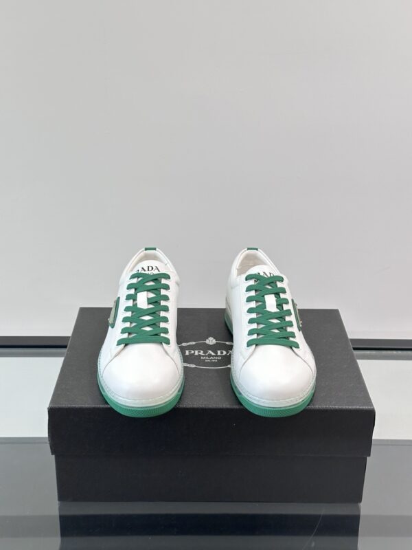 Prada Transparent Rubber Soled Calf Leather Sports Shoes - Image 3