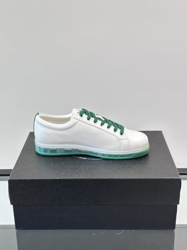 Prada Transparent Rubber Soled Calf Leather Sports Shoes - Image 7