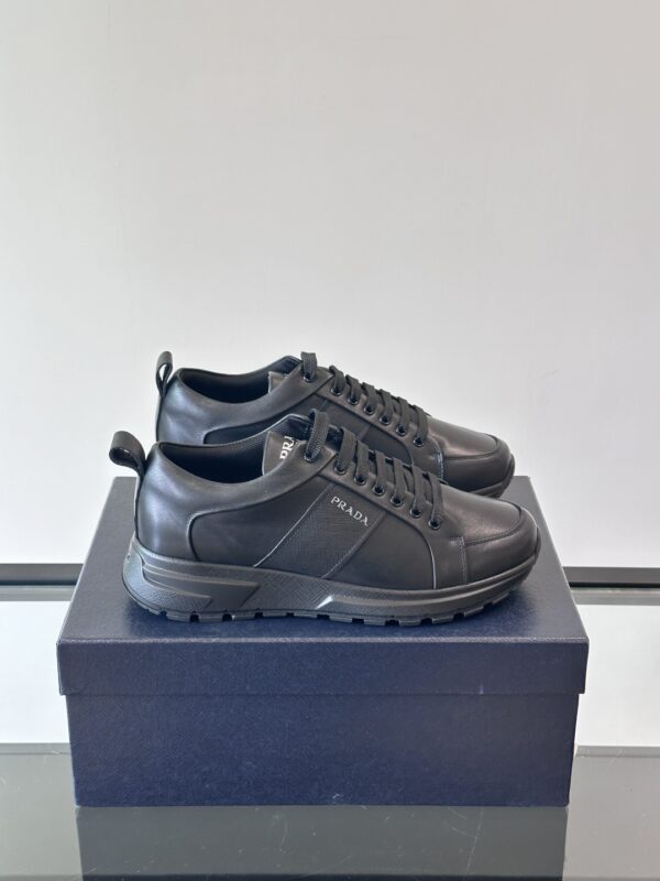 Prada Men's Fashionable Calf Leather Casual Sports Shoes - Image 2