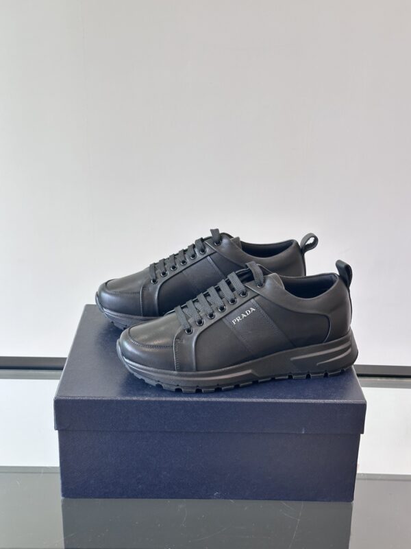 Prada Men's Fashionable Calf Leather Casual Sports Shoes - Image 4