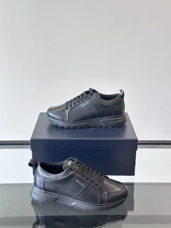 Prada Men's Fashionable Calf Leather Casual Sports Shoes - Image 5