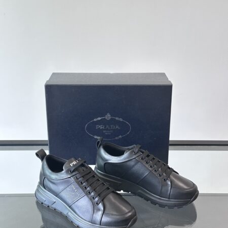 Prada Men's Fashionable Calf Leather Casual Sports Shoes
