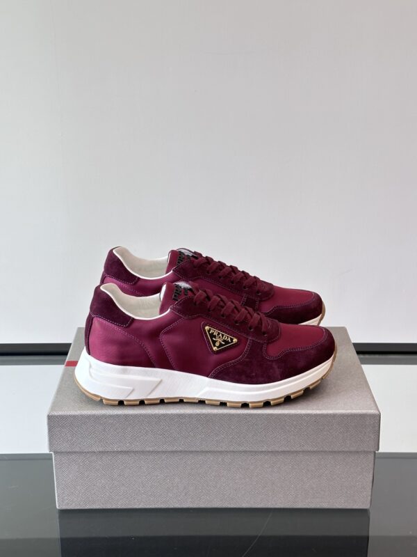 Prada Suede Cowhide Leather Thick Sole Casual Sports Shoes - Image 2