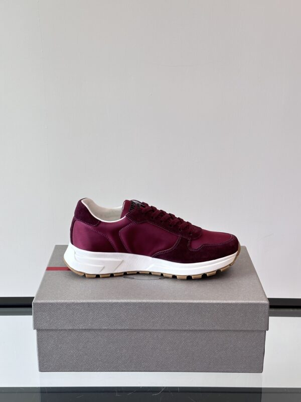Prada Suede Cowhide Leather Thick Sole Casual Sports Shoes - Image 6