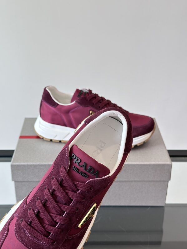 Prada Suede Cowhide Leather Thick Sole Casual Sports Shoes - Image 7
