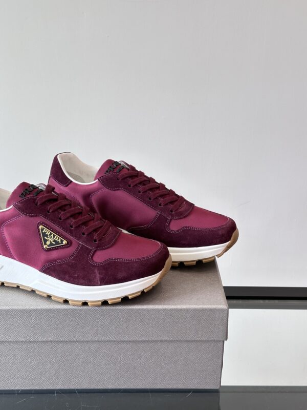 Prada Suede Cowhide Leather Thick Sole Casual Sports Shoes - Image 8