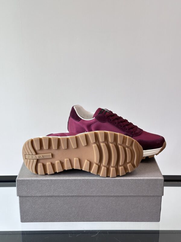 Prada Suede Cowhide Leather Thick Sole Casual Sports Shoes - Image 9