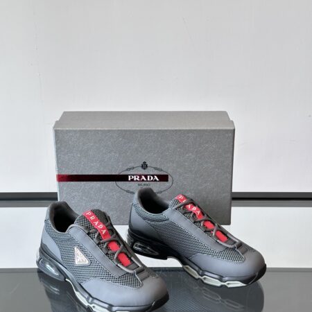 Prada New Air Cushioned Cowhide Leather Casual Sports Shoes
