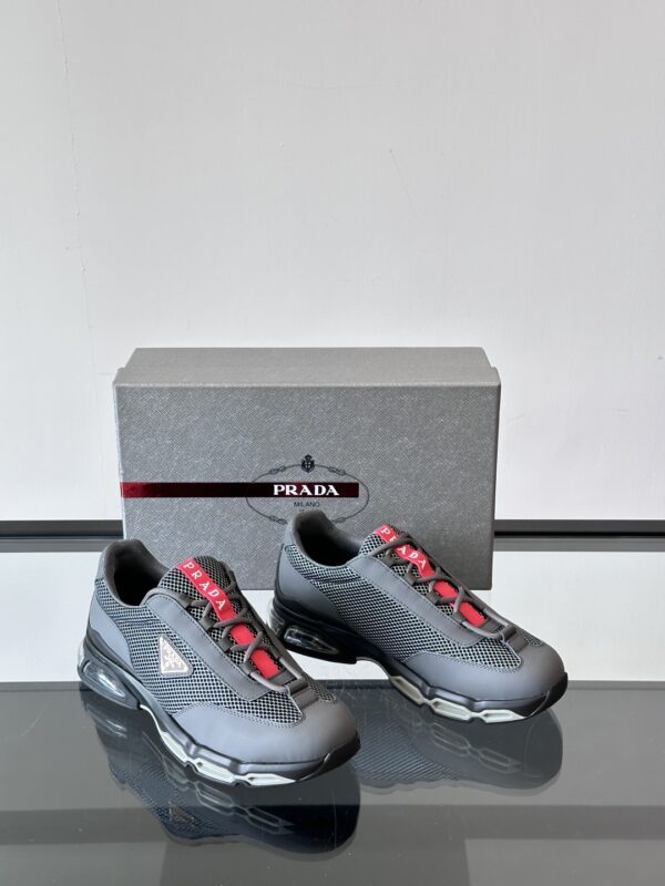 Prada New Air Cushioned Cowhide Leather Casual Sports Shoes