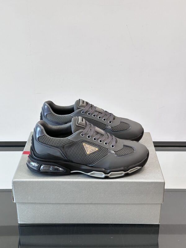 Prada Men's Air Cushioned Cowhide Leather Casual Sports Shoes - Image 2