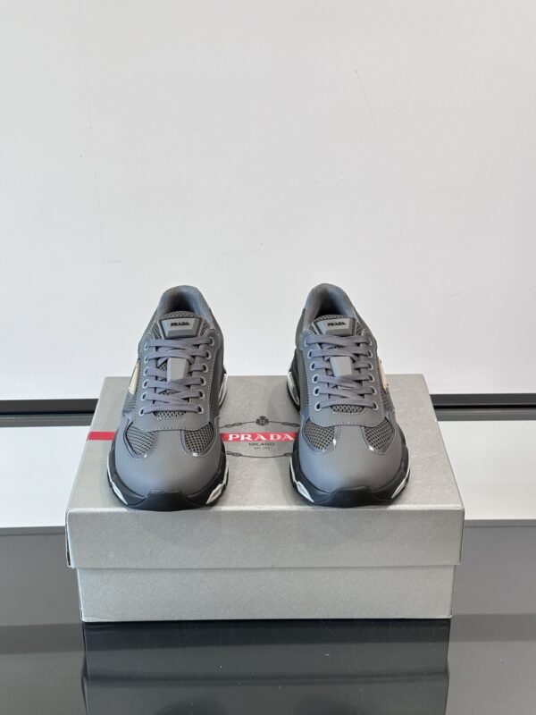 Prada Men's Air Cushioned Cowhide Leather Casual Sports Shoes - Image 3