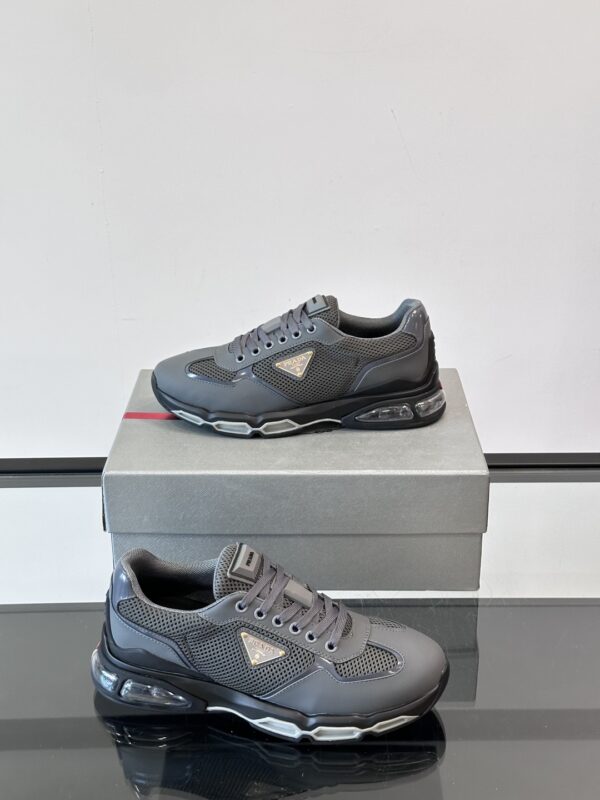 Prada Men's Air Cushioned Cowhide Leather Casual Sports Shoes - Image 5