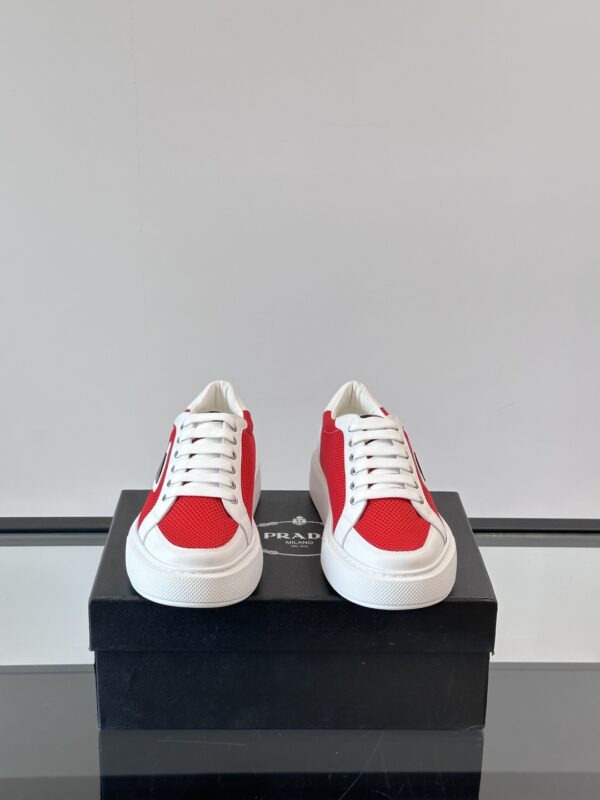 Prada Transparent Rubber Sole Cowhide Leather Casual Sports Shoes - Image 3
