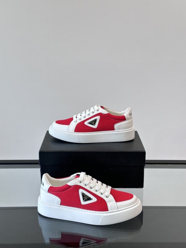 Prada Transparent Rubber Sole Cowhide Leather Casual Sports Shoes - Image 5