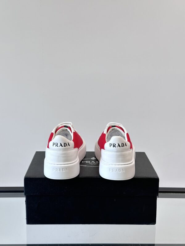 Prada Transparent Rubber Sole Cowhide Leather Casual Sports Shoes - Image 7