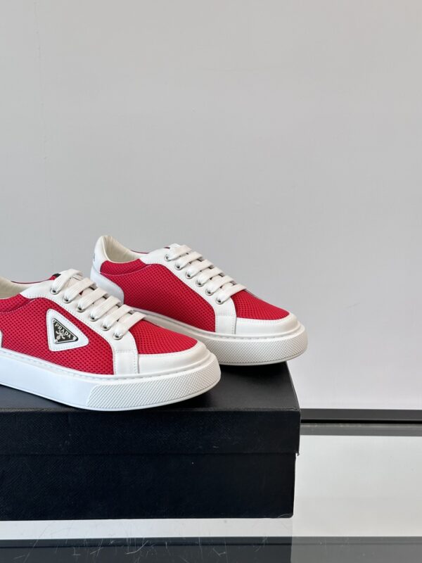 Prada Transparent Rubber Sole Cowhide Leather Casual Sports Shoes - Image 8