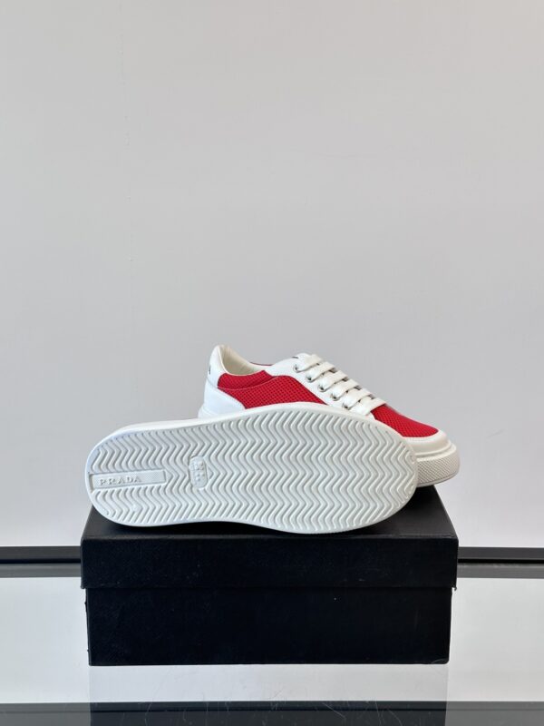 Prada Transparent Rubber Sole Cowhide Leather Casual Sports Shoes - Image 9