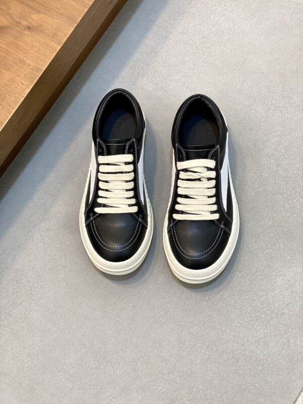 Rick Owens Jumbo Couple's Calf Leather Lace Up Low Cut Sneakers - Image 2