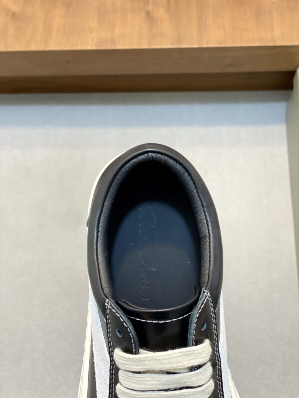 Rick Owens Jumbo Couple's Calf Leather Lace Up Low Cut Sneakers - Image 7