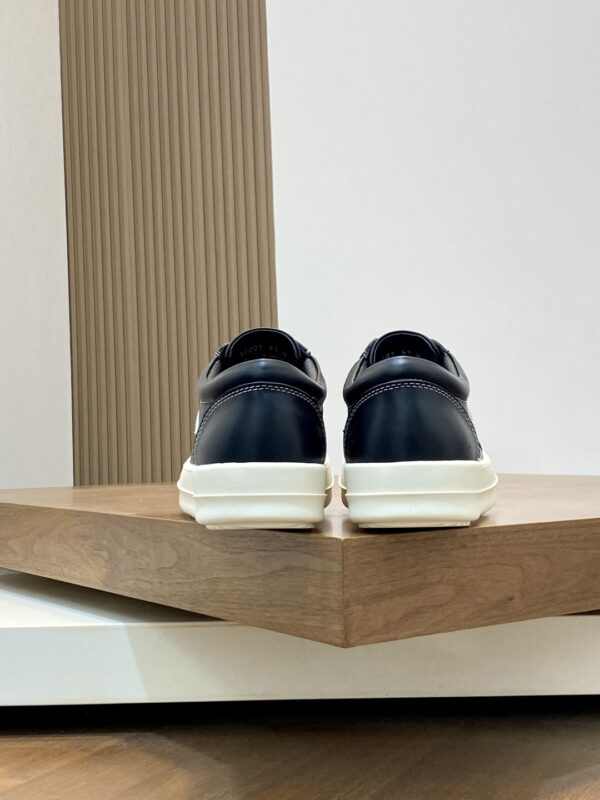 Rick Owens Jumbo Couple's Calf Leather Lace Up Low Cut Sneakers - Image 8