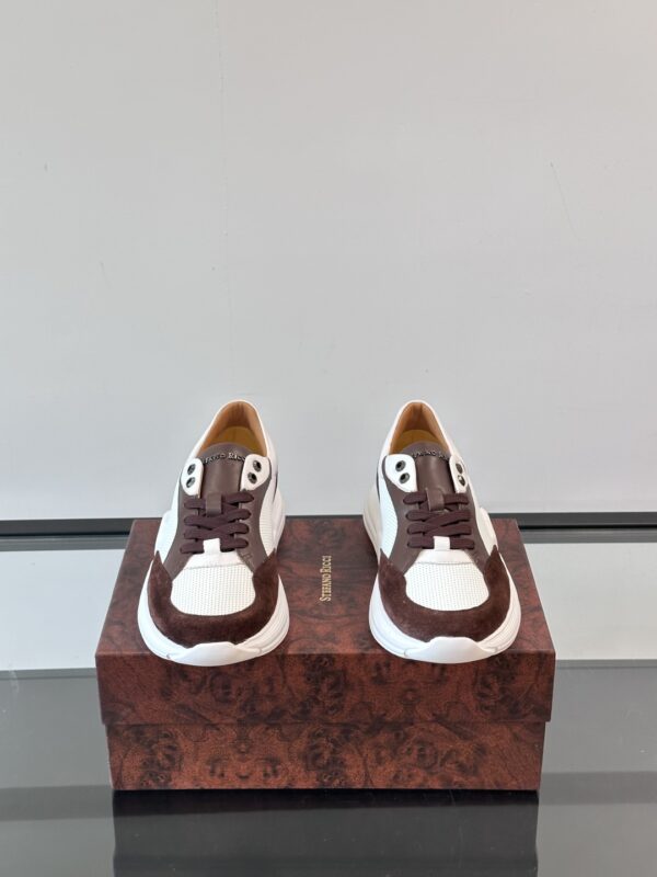 Stefano Ricci Men's Cowhide Leather Breathable Sports Shoes - Image 3