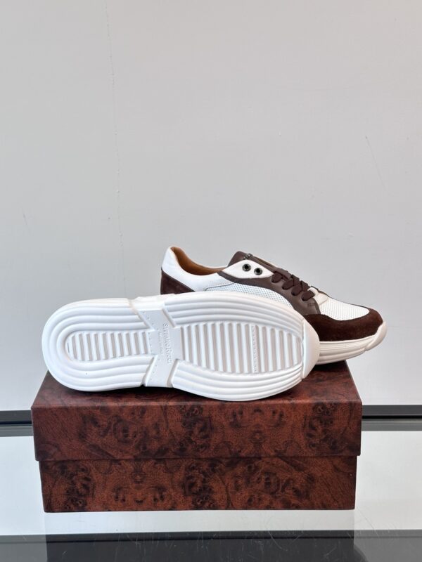Stefano Ricci Men's Cowhide Leather Breathable Sports Shoes - Image 9