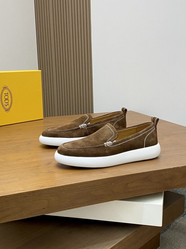 Tod's Suede Cowhide Leather One Foot Casual Sports Shoes