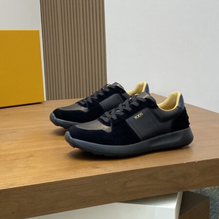 Tod's Silk Cowhide Leather Splicing Casual Sports Shoes