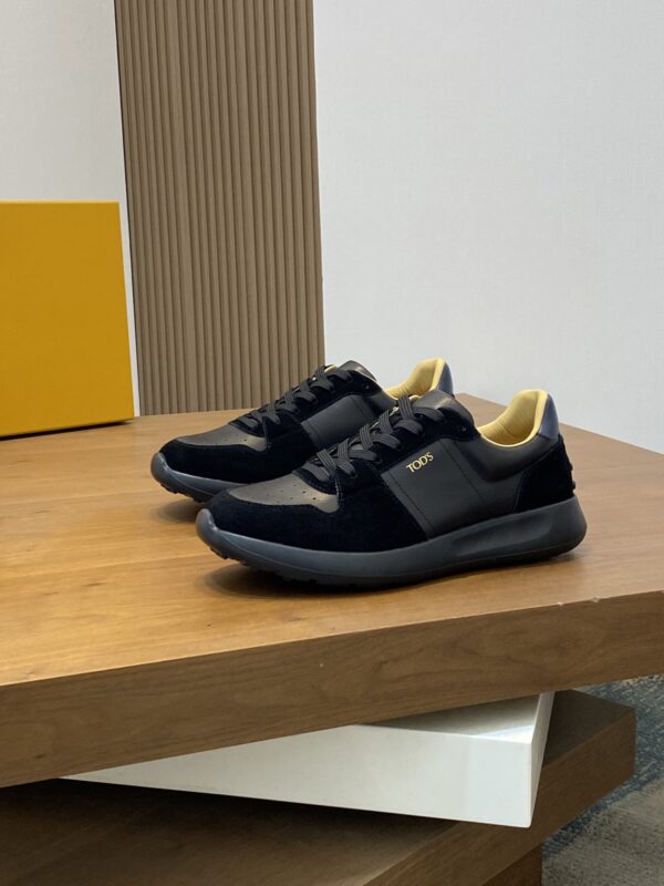 Tod's Silk Cowhide Leather Splicing Casual Sports Shoes
