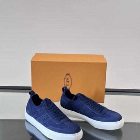 Tod's Men's Suede Patchwork Breathable Fabric Sports Shoes