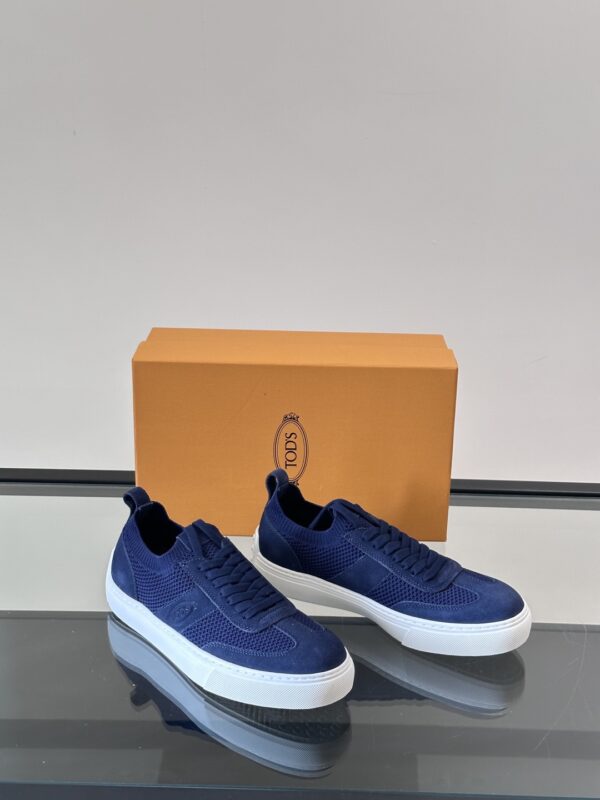 Tod's Men's Suede Patchwork Breathable Fabric Sports Shoes