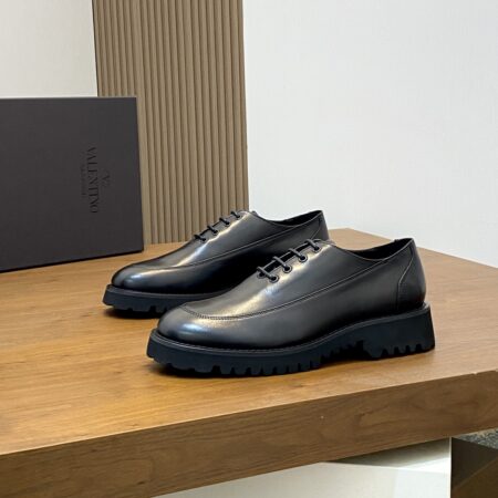 Valentino High Quality Cowhide Leather Casual Formal Shoes