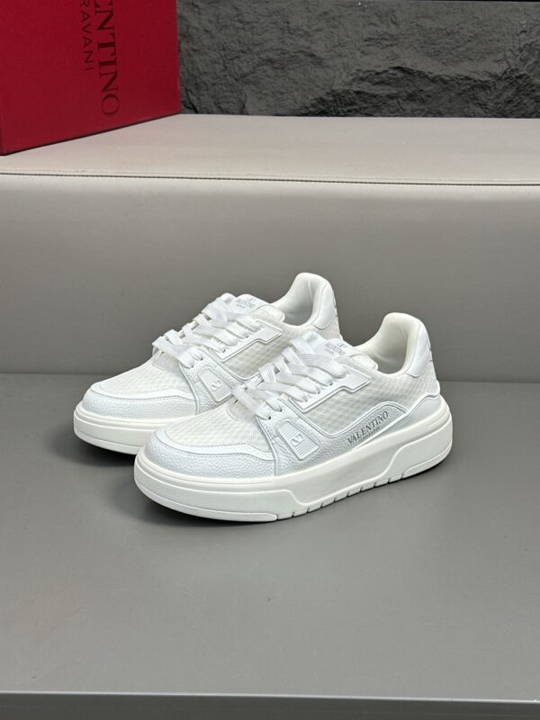 Valentino New Calf Leather Thick Soled Casual Sport Shoes