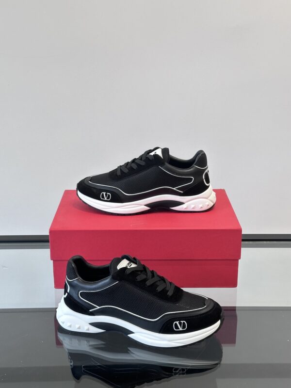 Valentino Good Quality Men's Calf Leather Casual Sports Shoes - Image 5