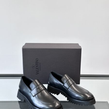 Valentino Men's High Quality Cowhide Leather Loafers