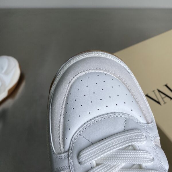 Valentino Joie de Jouer Calf Leather Round Toe Lace Up Low Top Board Shoes - Image 5