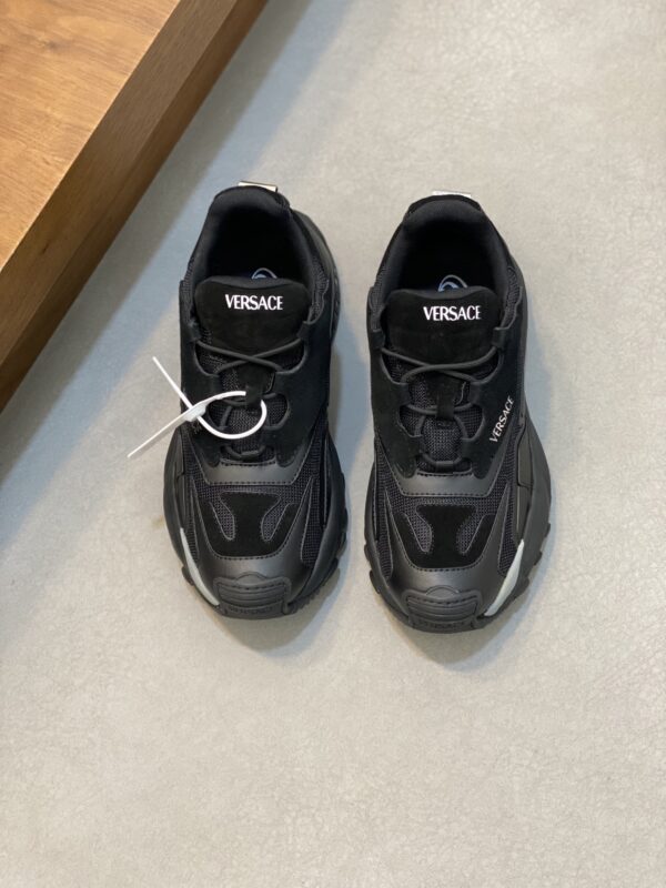 Versace Cowhide Leather Splicing Breathable Mesh Casual Sports Shoes - Image 2