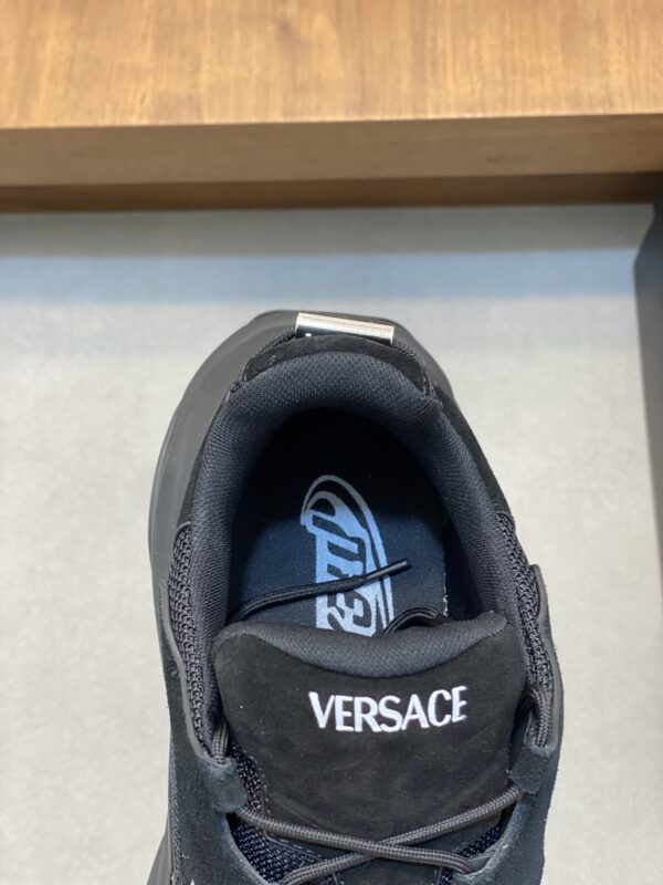 Versace Cowhide Leather Splicing Breathable Mesh Casual Sports Shoes - Image 7