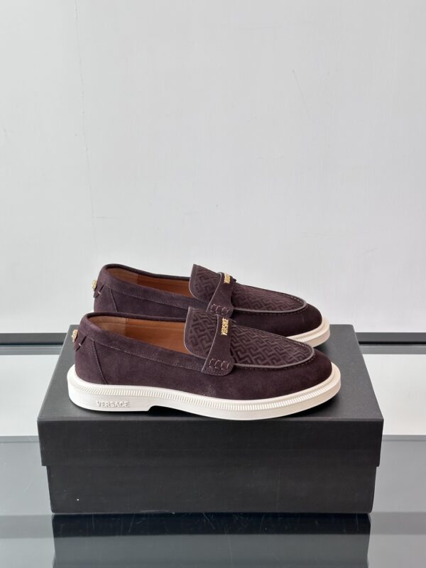 Versace Fashionable Suede Cowhide Leather Casual Sports Men's Shoes - Image 2