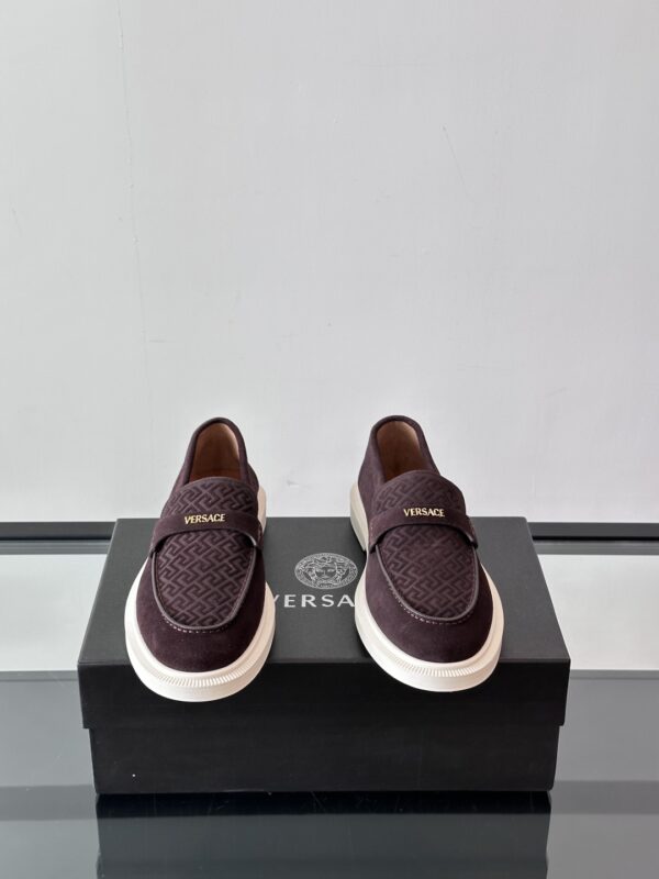 Versace Fashionable Suede Cowhide Leather Casual Sports Men's Shoes - Image 3