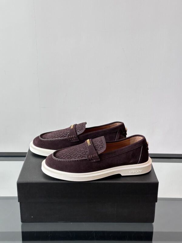 Versace Fashionable Suede Cowhide Leather Casual Sports Men's Shoes - Image 4
