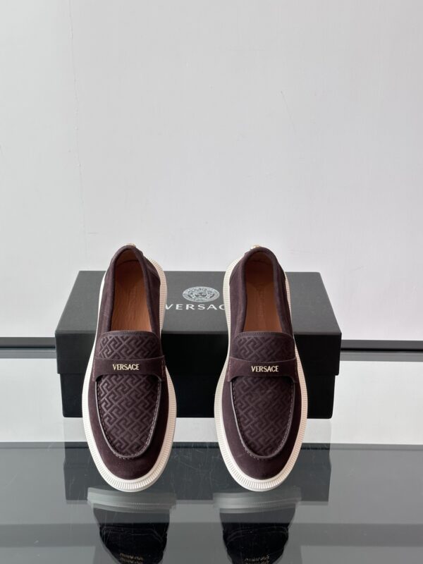 Versace Fashionable Suede Cowhide Leather Casual Sports Men's Shoes - Image 6