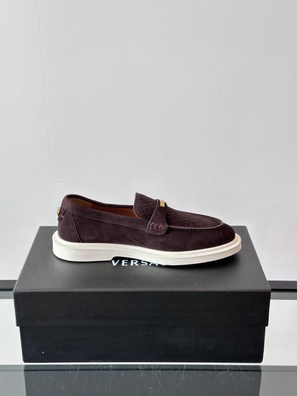 Versace Fashionable Suede Cowhide Leather Casual Sports Men's Shoes - Image 8