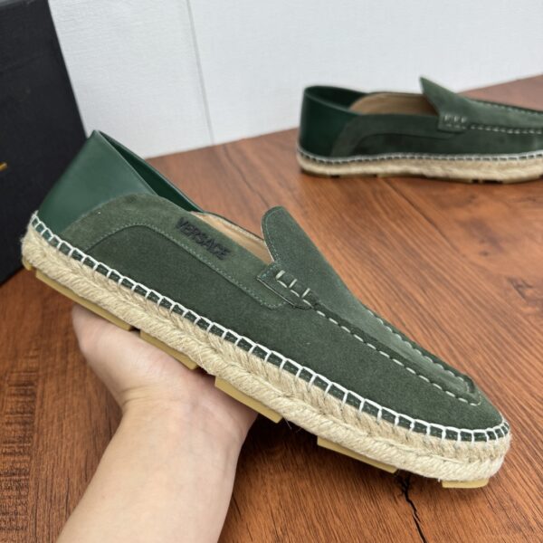 Versace Men's Embroidered Grass Woven Fishing Shoes - Image 4