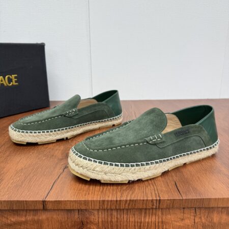Versace Men's Embroidered Grass Woven Fishing Shoes
