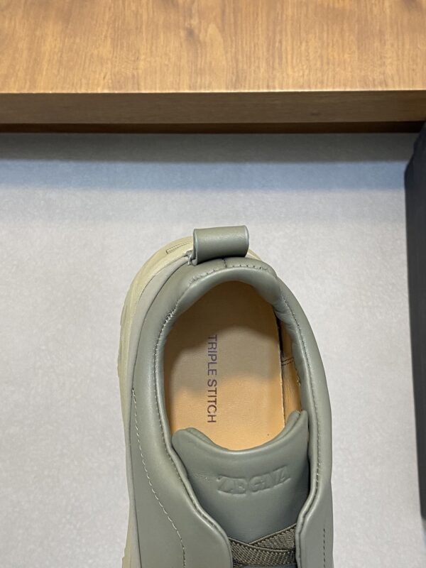 Zegna Triple Stitch ™ Monte Suede Cowhide Leather Casual Sports Shoes - Image 7
